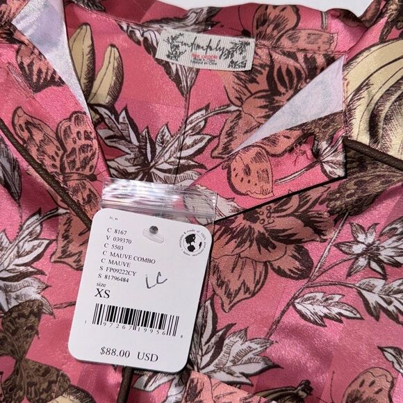 Free People Pillow Talk Satin Pajama Set Size XS - Picture 7 of 8